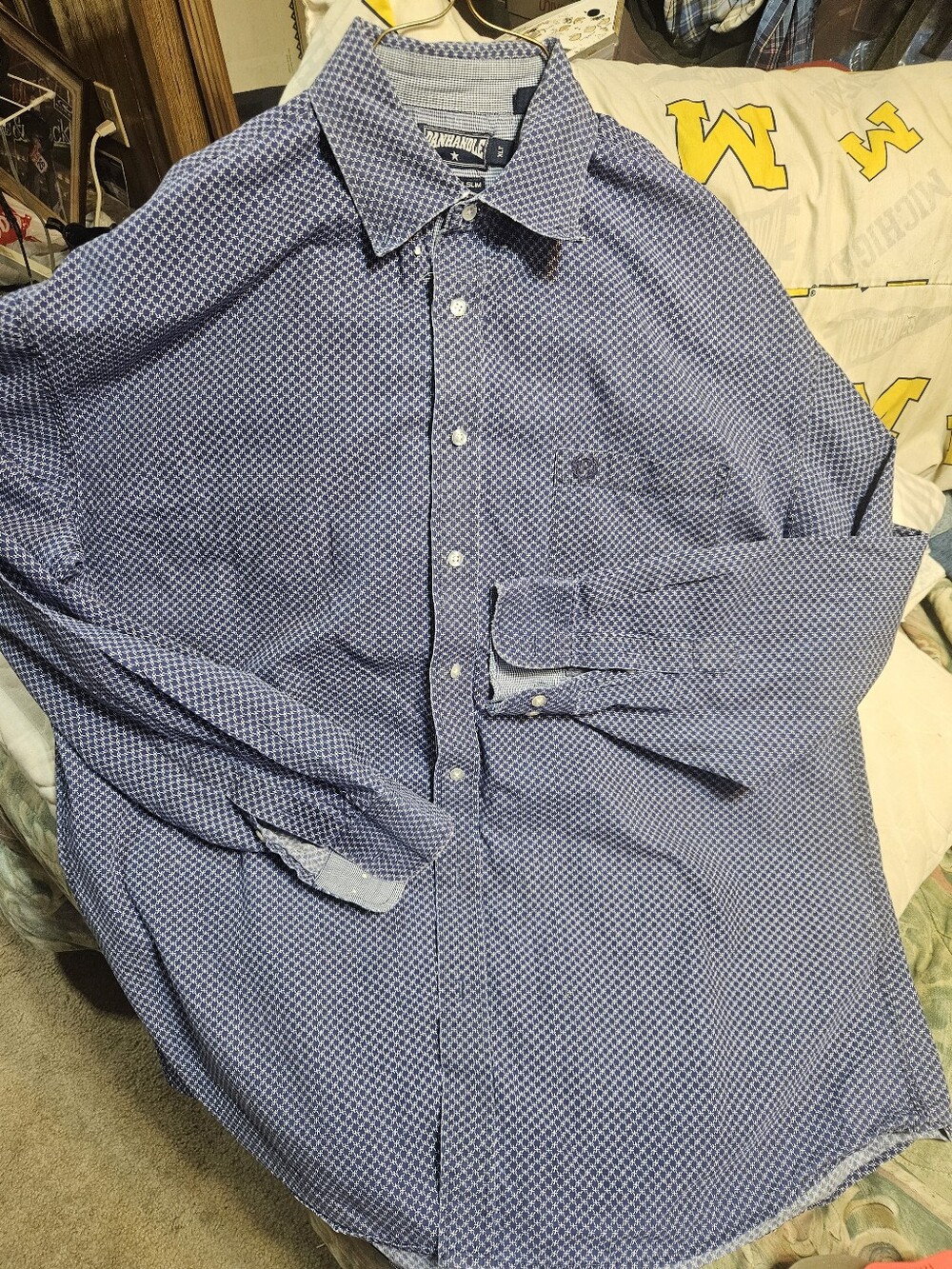 Mens Panhandle Slim Western Button Down Shirt